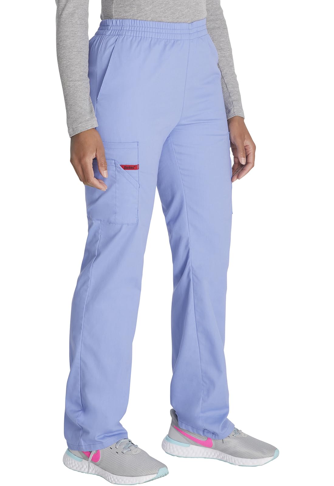 Dickies Damen Medizinische Schlupfhose Natural Rise Tapered Leg Pull-on Scrub Pant