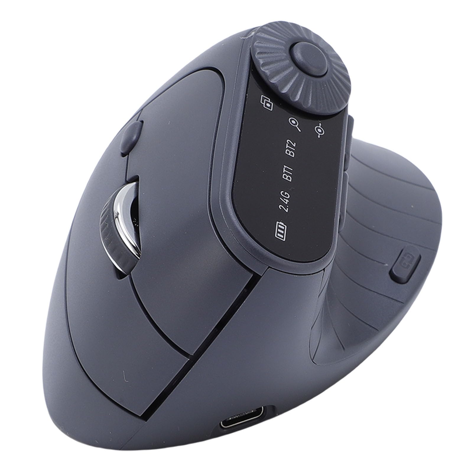 Luocute Pionowa Mysz Bezprzewodowa, Ergonomiczna Mysz BT i 2.4GHz Dual Mode Regulowana DPI Akumulatorowa Cicha Mysz Klikająca do Laptopa Komputera Stacjonarnego