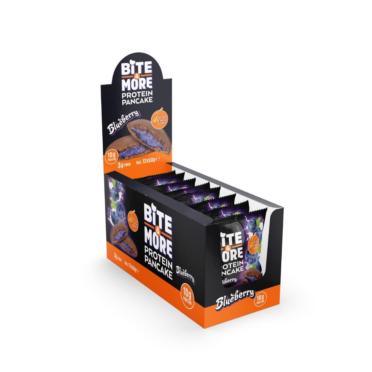 Bite & More Protein Pancake BlueberryFlavour 12x50g (600g)