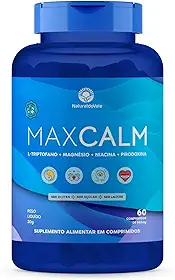 Max Calm L-Triptofano Magnésio Relax Foco Bem Estar 60 Comp - Natural do Vale
