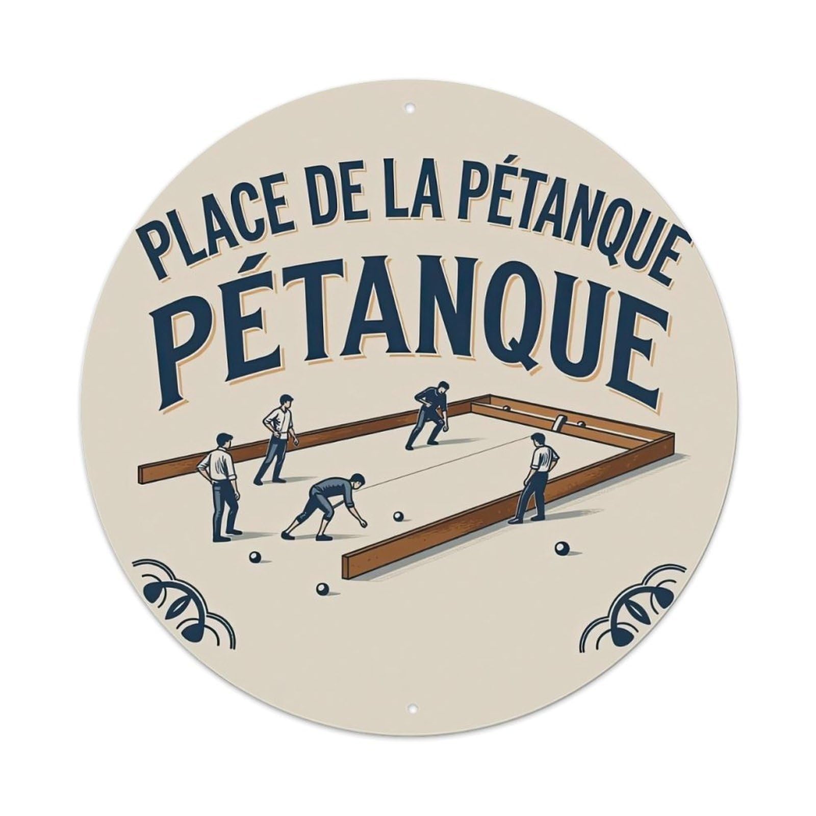 Place De La Petanque Pétanque Metal Tin Sign