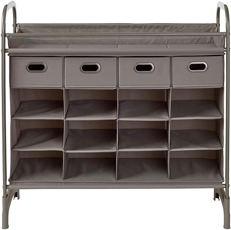 neatfreak 16 Compartment Storage Cubby Closet Organizer 4 Drawers, Beige