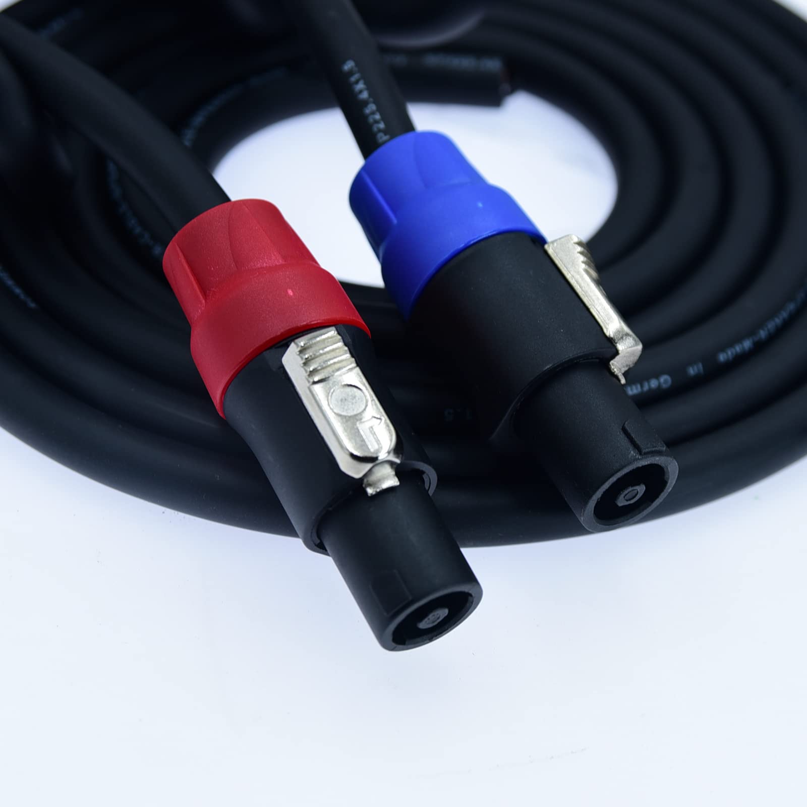 Heavy Duty 2Pack Pro Speakon a Speakon maschio altoparlante cavo di blocco cavo coppia 10AWG Patch professionale cavo audio cavo con nl4 NL4FC porta connettore per para bocinas de dj piedi (4