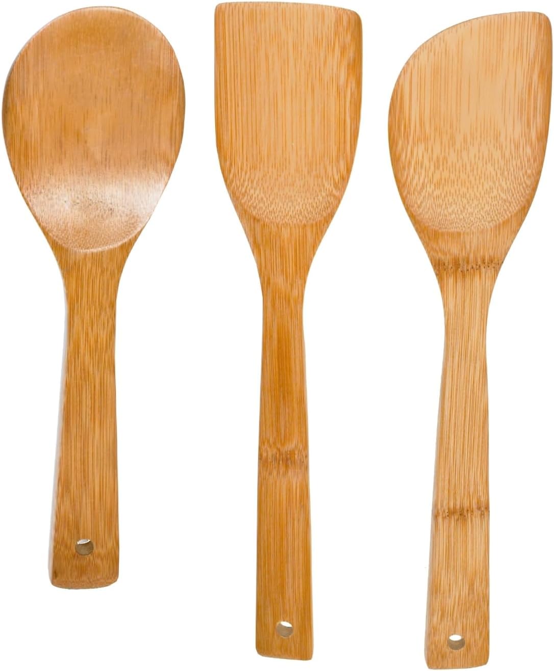 IMUSA USA Cookware Spoon Set 3-Piece, Bamboo IMUSA USA Cookware Spoon Set 3-Piece, Bamboo