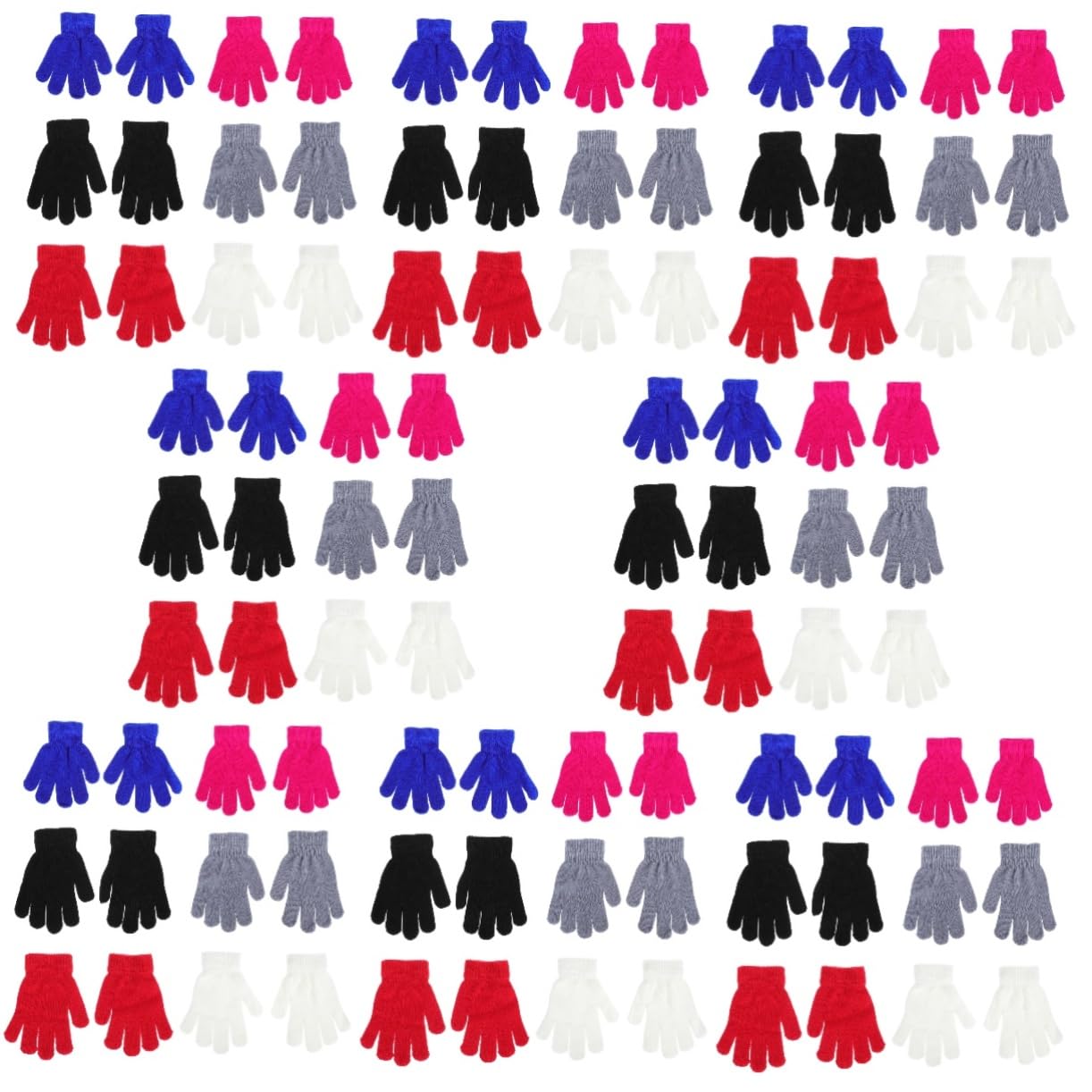 LIFKOME 48pares Guantes De Invierno Para Niño Niña Cálidos y Duraderos Diseño Para Actividades Al Aire Temporada Fría