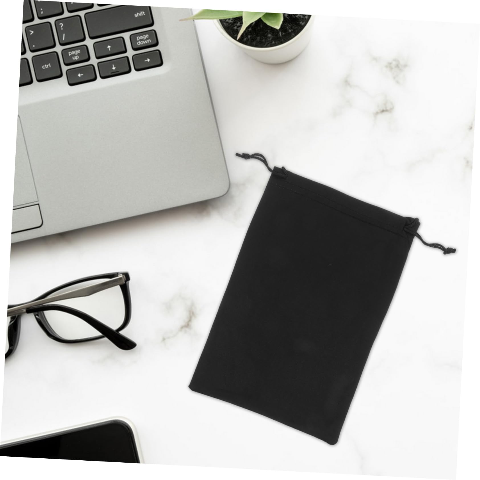 Happyyami 10pièces Pochette Microfibre Pour Lunettes De Ski Avec Fermeture Cordoncino Étui Souple Anti-rayures Pour Masques De Ski Voyage Et Rangement Compact Noir