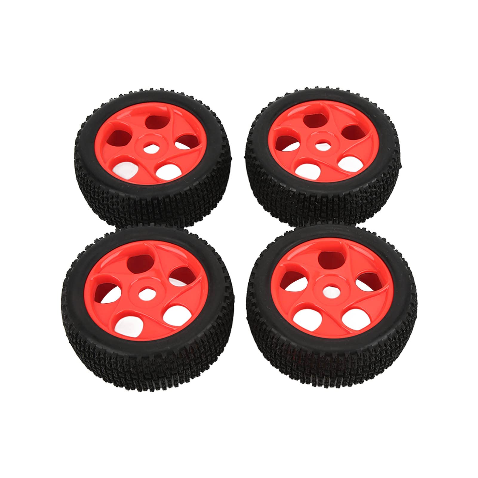 Jeu de Jantes de Pneus en Caoutchouc de Voiture RC, 4 Pièces de Jantes Hexagonales et de Pneus en Caoutchouc pour 1/8 1/10 Pneus de Revêtement D'éponge de Voiture Télécommandés RC sur Route Touring Dr