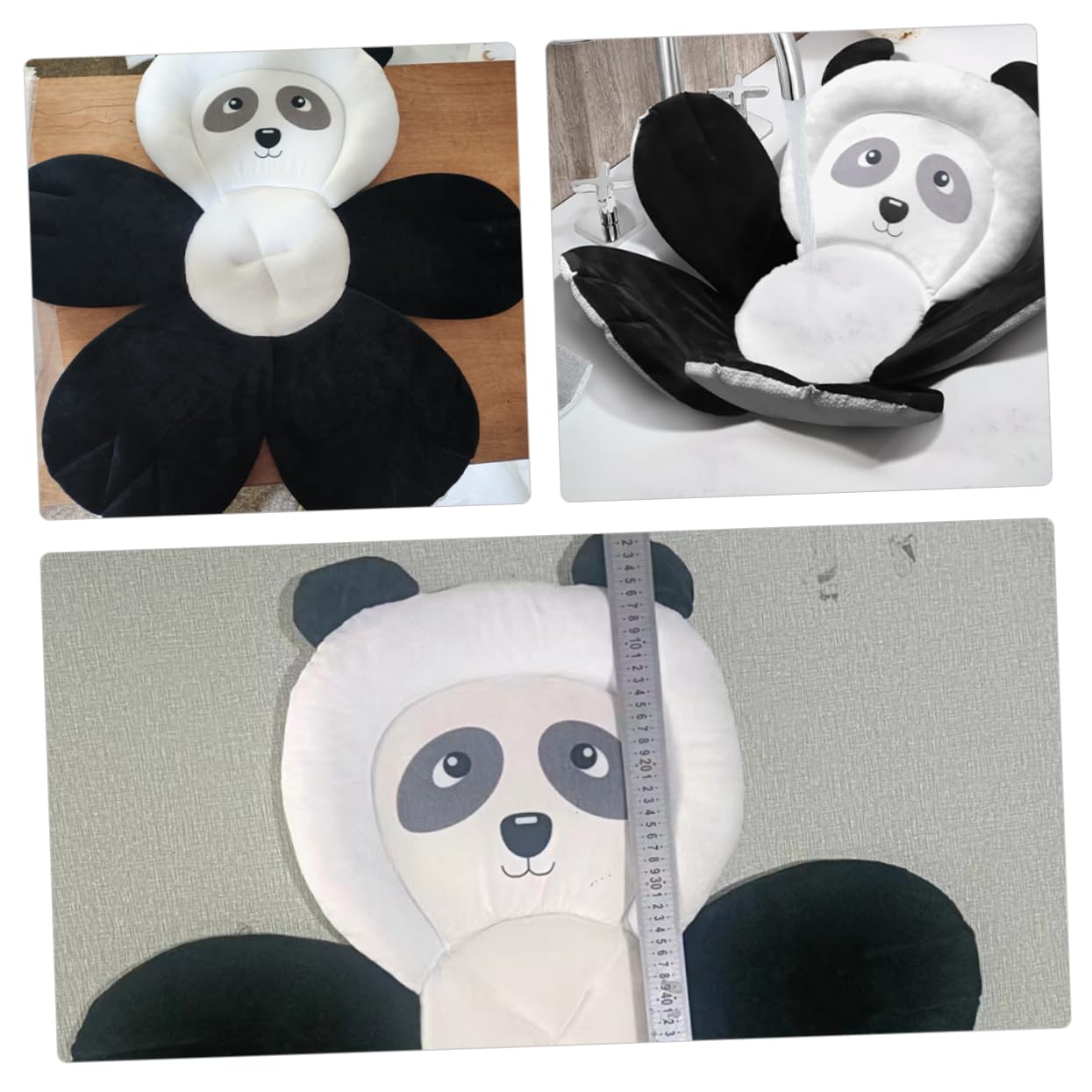 Tappetino Bagno Antiscivolo per Forma Panda Morbido Bagnetti Sicuri e Divertenti