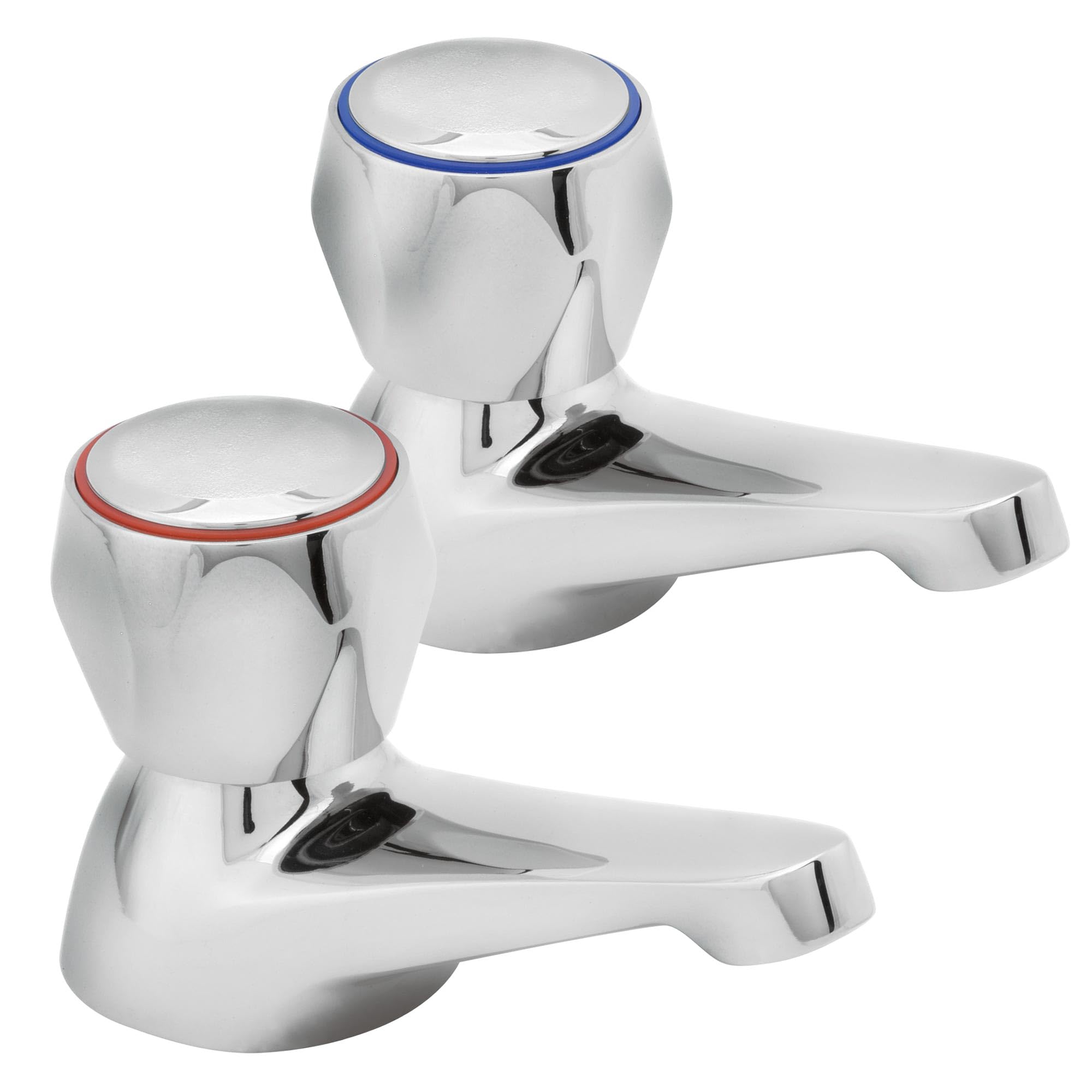 Deva Gold Profile Bath Taps (Chrome, Pair).