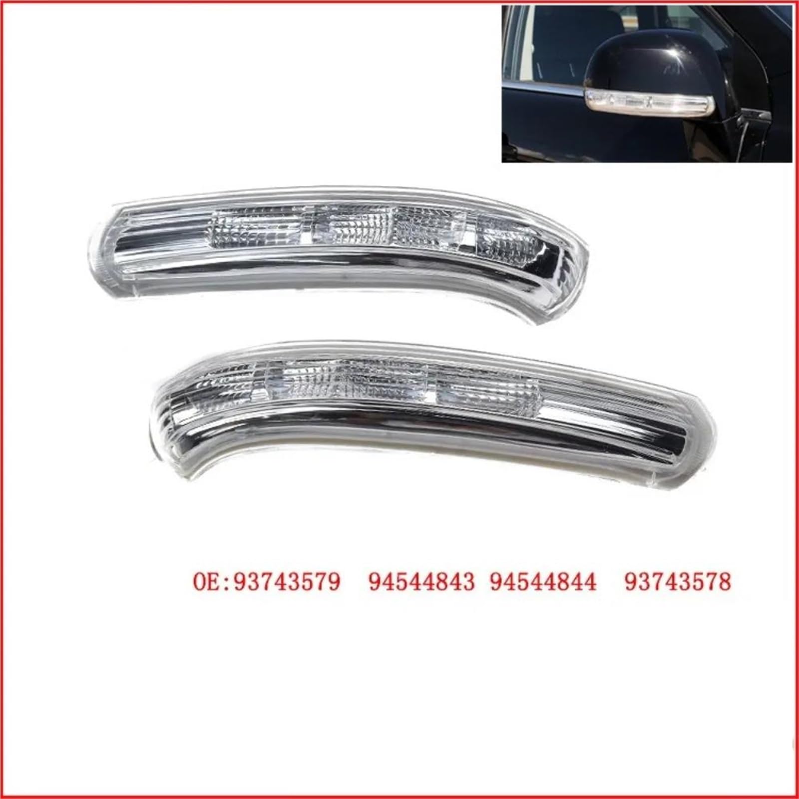 Pour Captiva 2007-2016 Lampe Rétroviseur Latéral LED Feu Signalisation