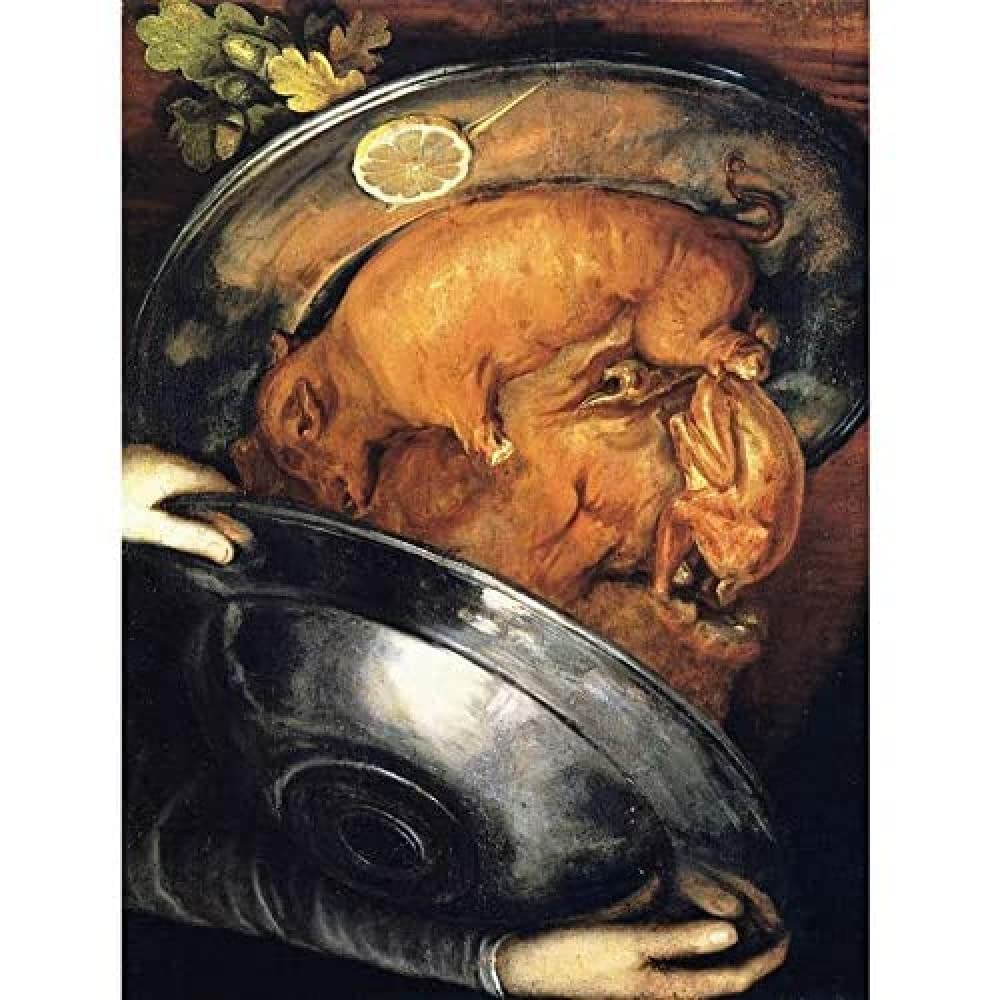Artery8 Arcimboldo Cook Meat Face Portrait Painting Unframed Wall Art Print Poster Home Decor Premium