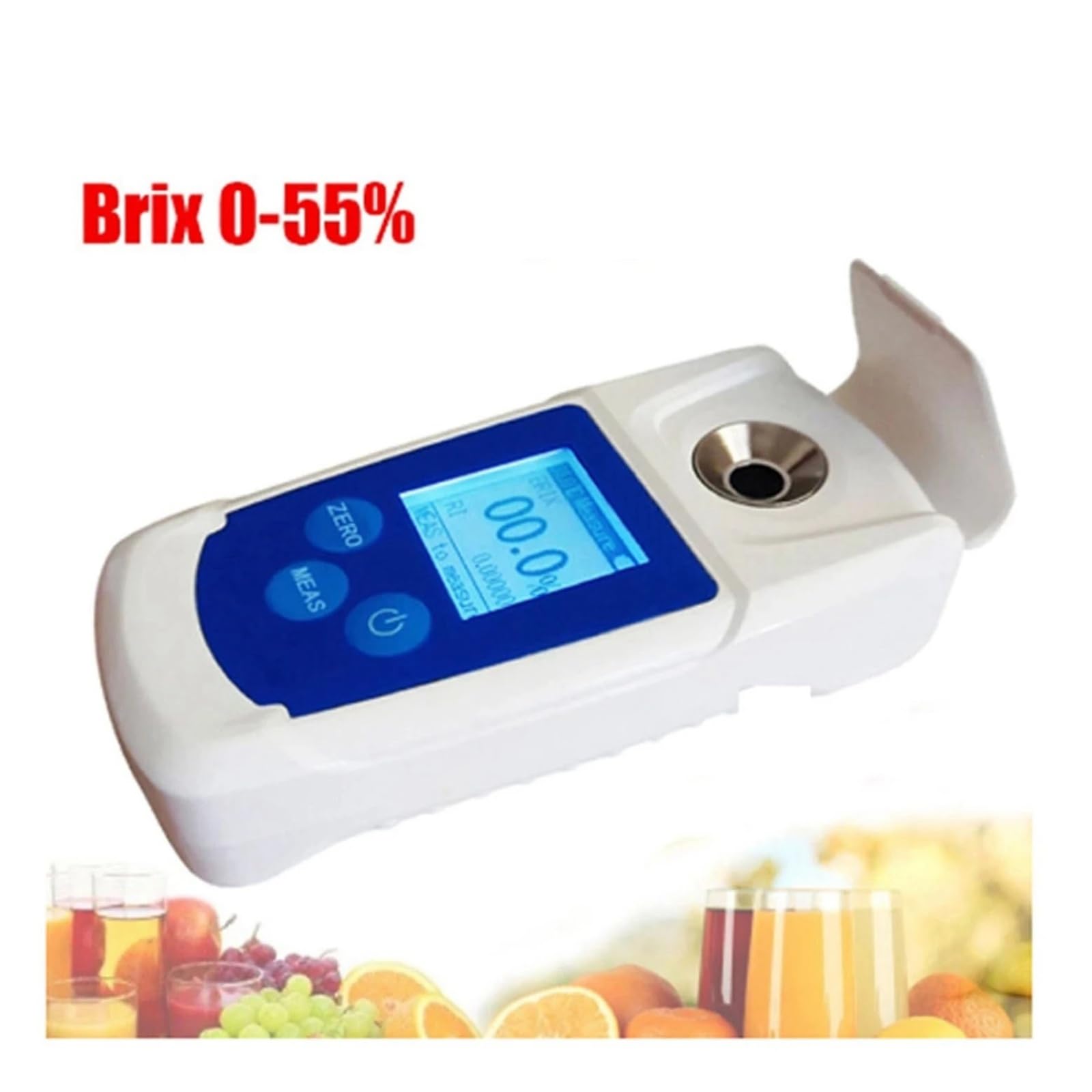Refractómetro digital, refractómetro digital de 0 a 55%, medidor de azúcar de alta precisión for bebidas, medición del contenido de azúcar Respuesta Rápida