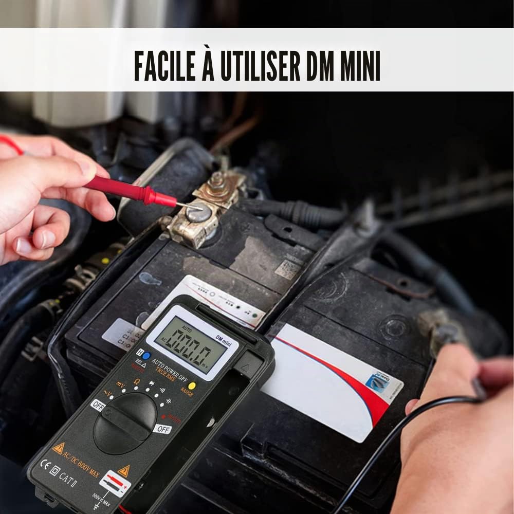 Autool DM Mini Multimètre de Poche Numérique à Sélection Automatique