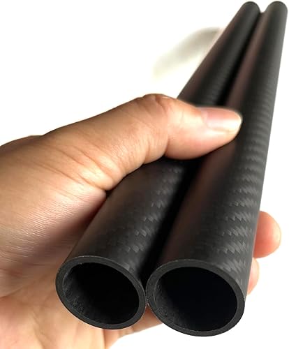 Miniatura 6 de Tubo de fibra de carbono de 0.079in de grosor, 0.472in x 0.315in x 16.535in, superficie mate envuelta en rollo 3K (2 piezas)