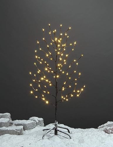 LIGHTSHARE - Árbol de luces de estrellas de 3 pies y 112 luces LED, para uso en casa, festivales, Navidad, en interiores y exteriores, luz blanca