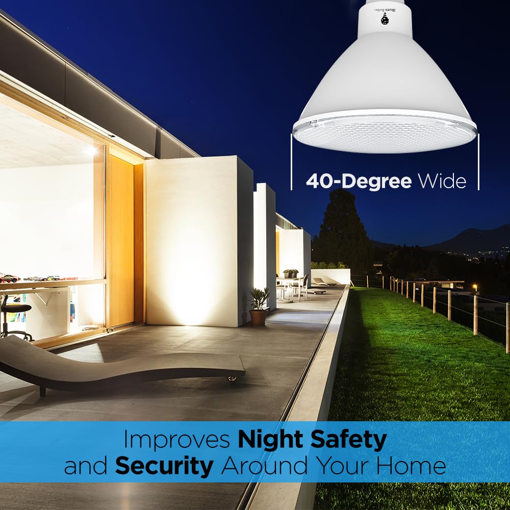 2 Pack High Power Outdoor PAR38 20W 250 Watt Equivalent 2800 Lumens Dimmable LED Flood Light Bulb Super — view 8