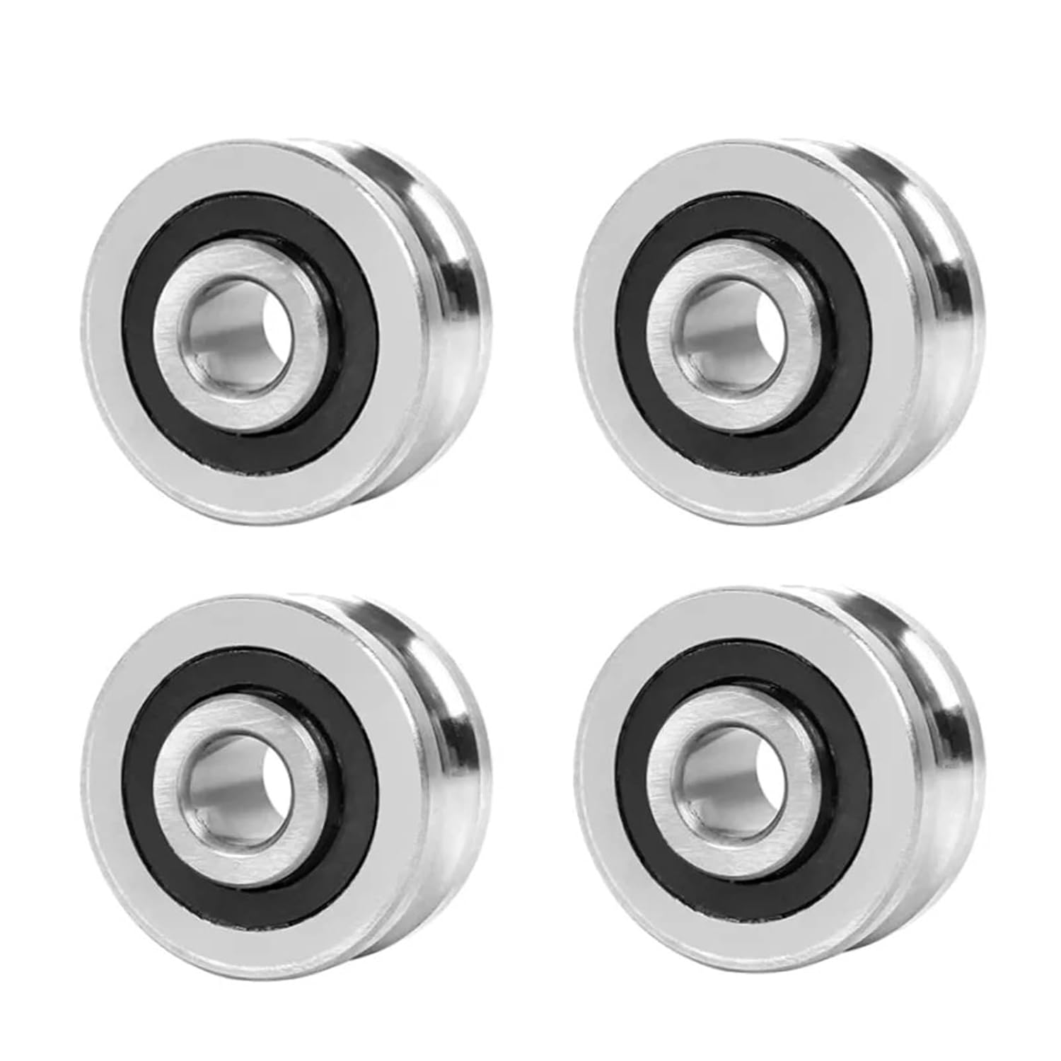 4PCS SG15 5X17X8MM U-Shaped Precision Double Volleyball Bearing Belt Screws with Grooves(SG15)