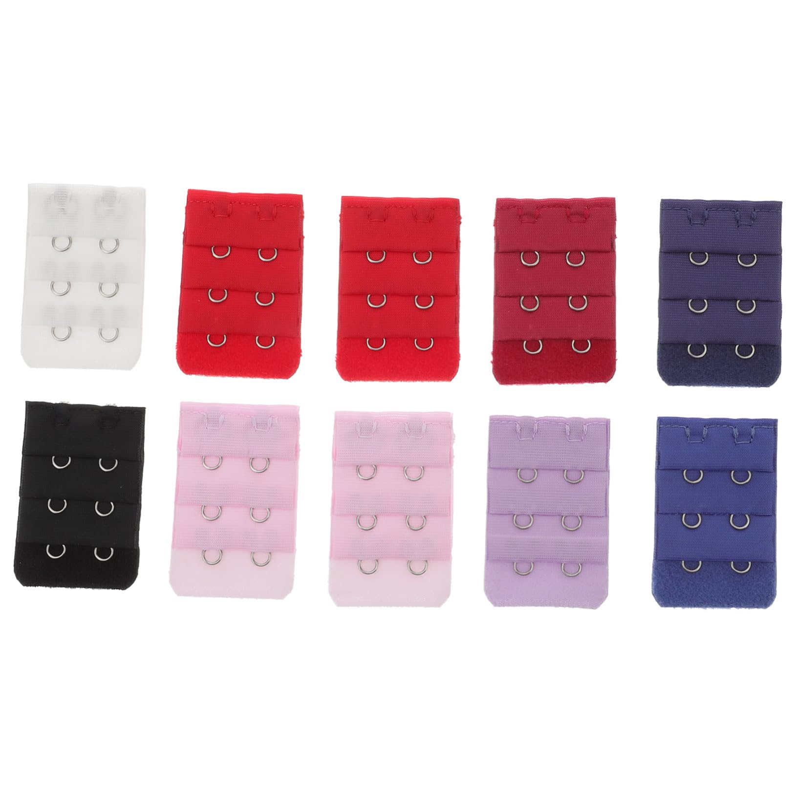 BESTYASH Zestaw Biustonoszy Essential Bra Kit 10 Szt Przedłużki Damskie Wąskie 3 Rzędy 2 Guziki Ułatwiające Dopasowanie Biustonosza
