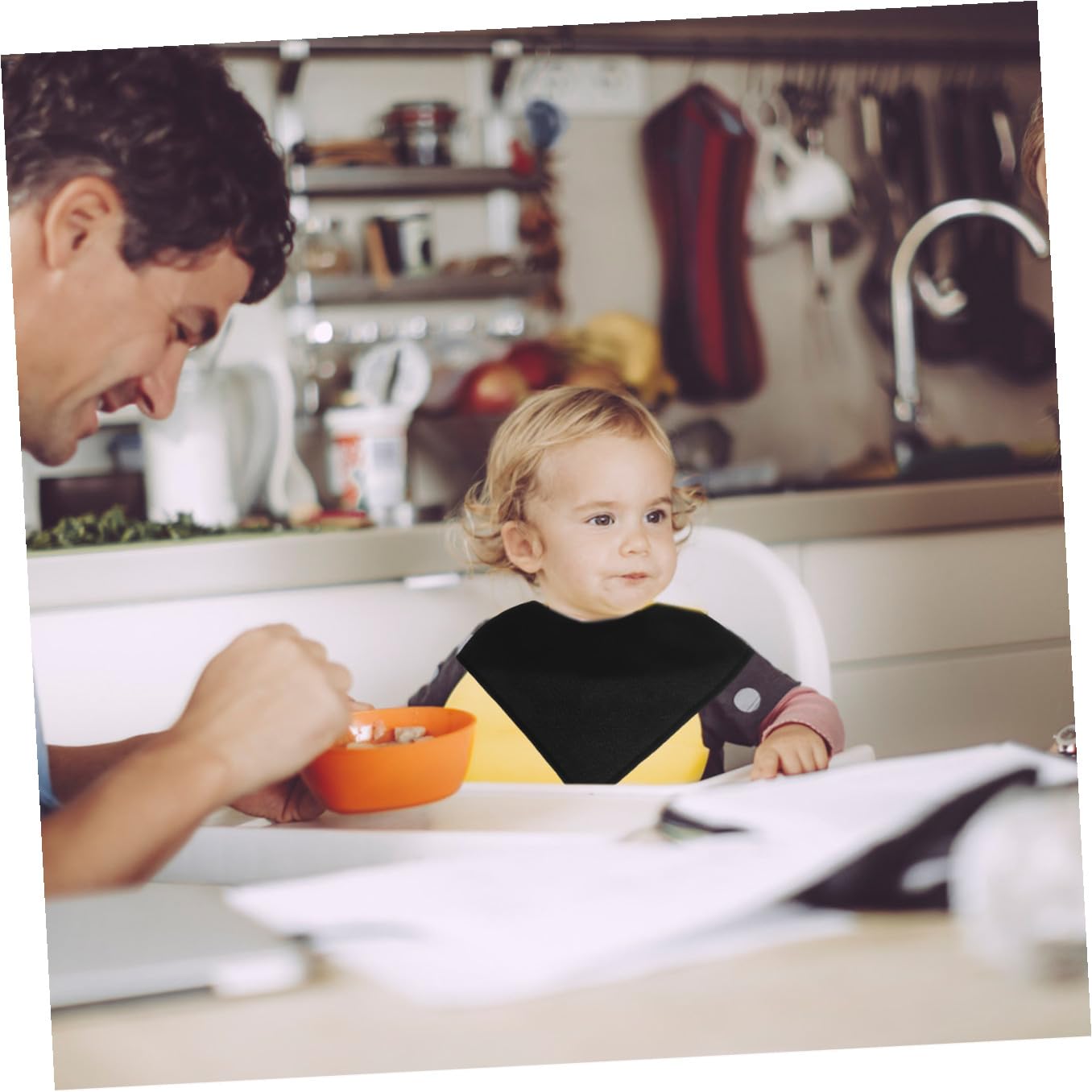 8 piezas Baberos Infantiles Multifuncionales de Algodón de Negros Pañuelos Triangulares para Bebés Toallas Absorbentes para Alimentación y Saliva