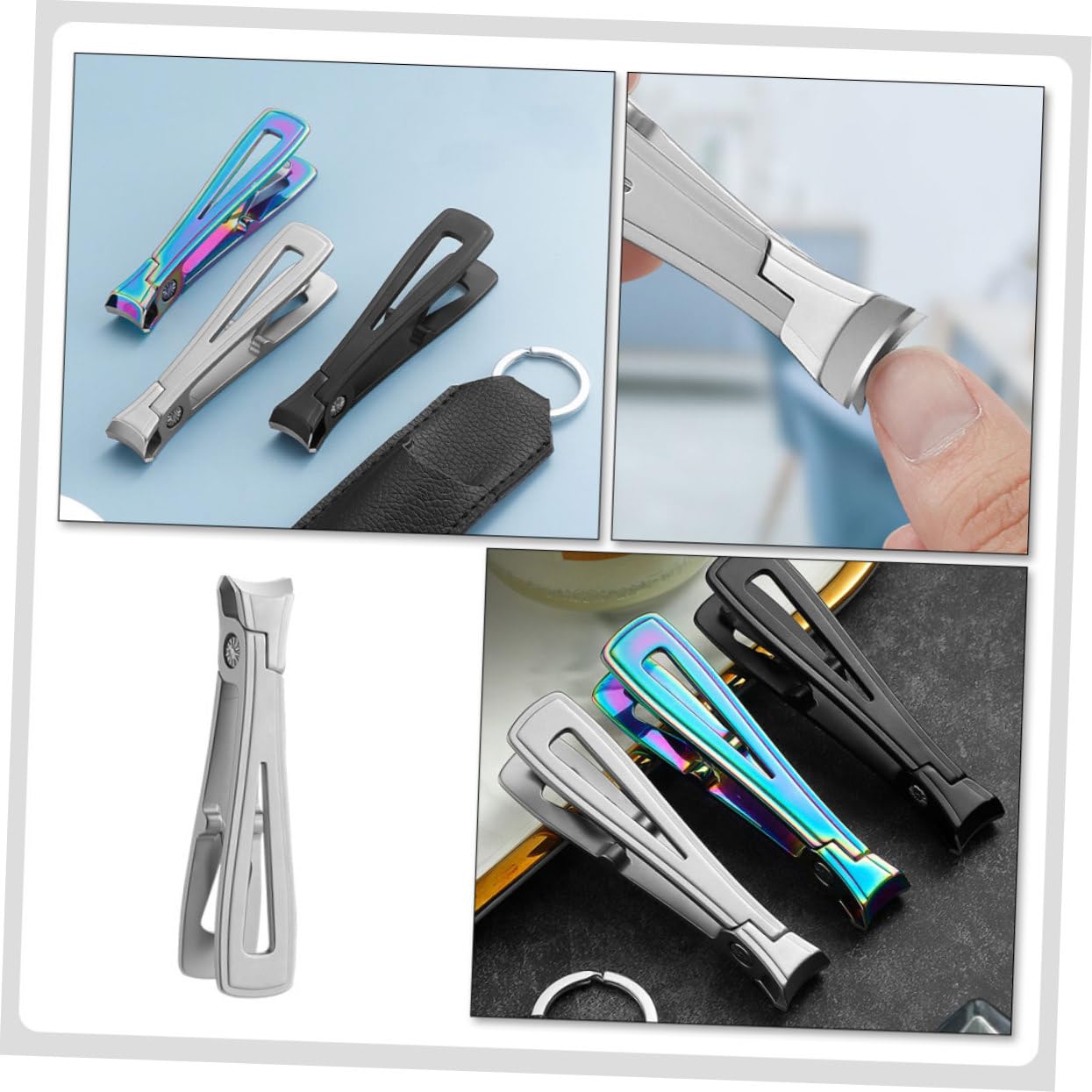 minkissy 5piezas Cortauñas De Acero Inoxidable Para Manicura y Pedicura Cortaúñas Resistente Para Dedos y Pies Diseño Profesional Para Hombres y Mujeres