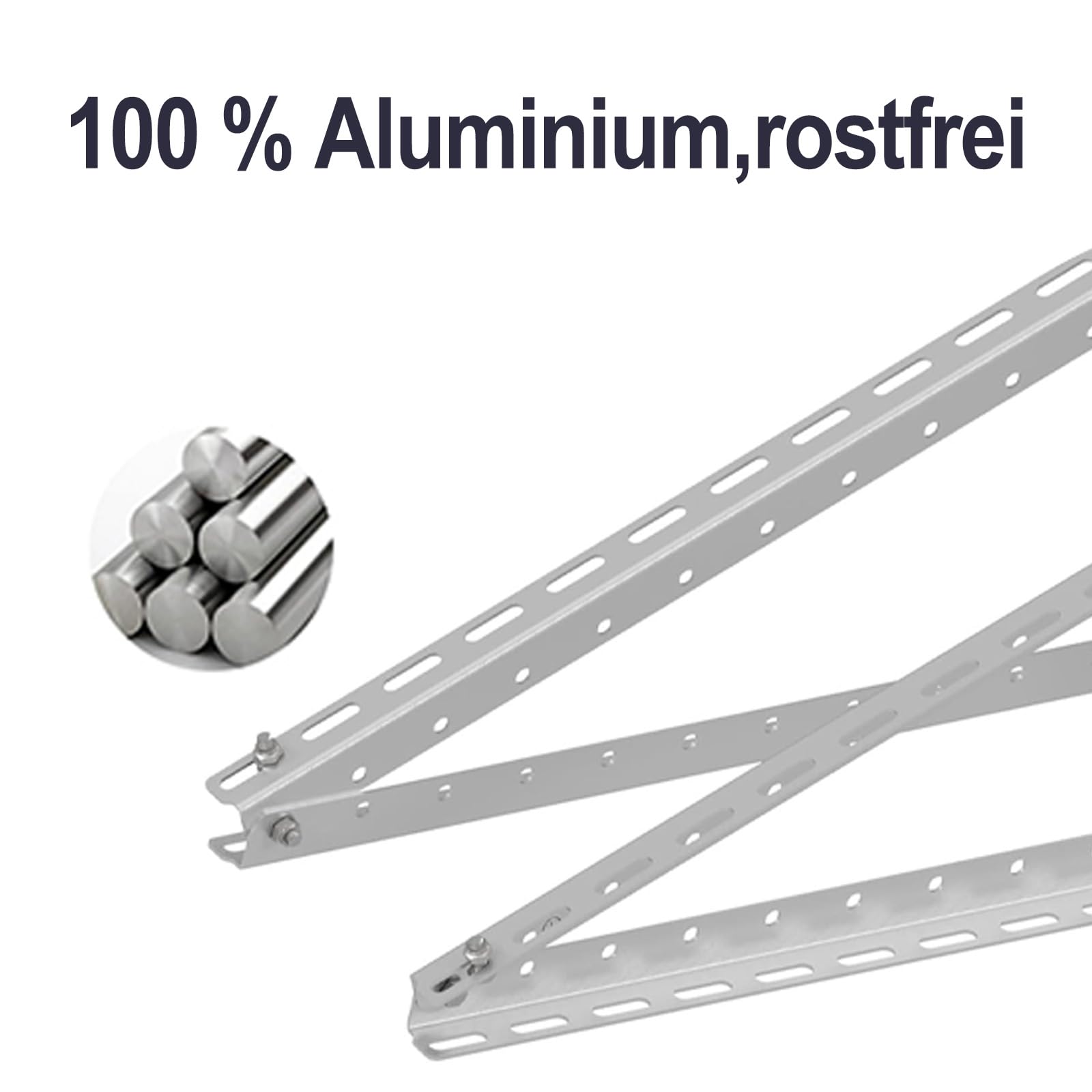 enjoy solar Triangles en aluminium - Support réglable - Angle d'inclinaison 22°-40° pour panneau solaire - Largeur maximale du module : 1140 mm (vis et écrous inclus)