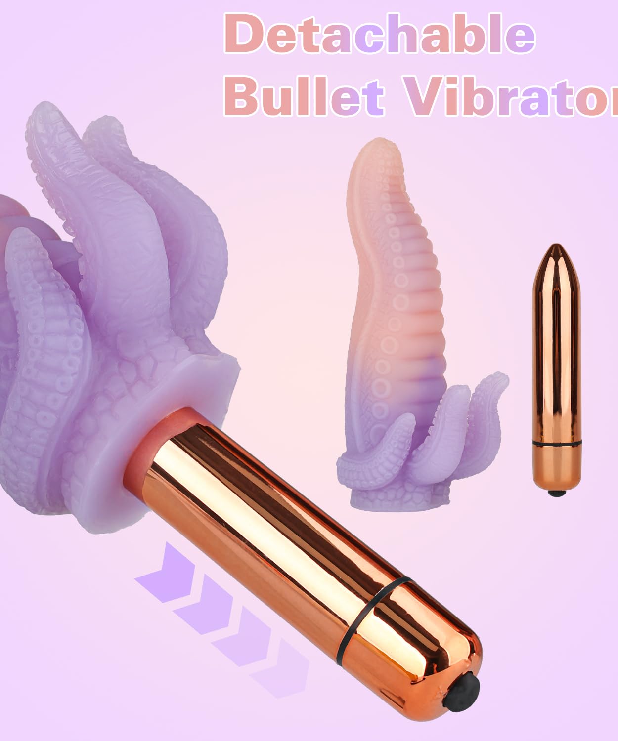 Tentacle Vibrator for Men Women - Mini Monster Vibrator with 10 Vibration Modes Body-Safe Flexible Silicone Bullet Clitoral Vibrators Stimulator G-spot Dildos Adult Sex Toys for Male Female Couple: Style1