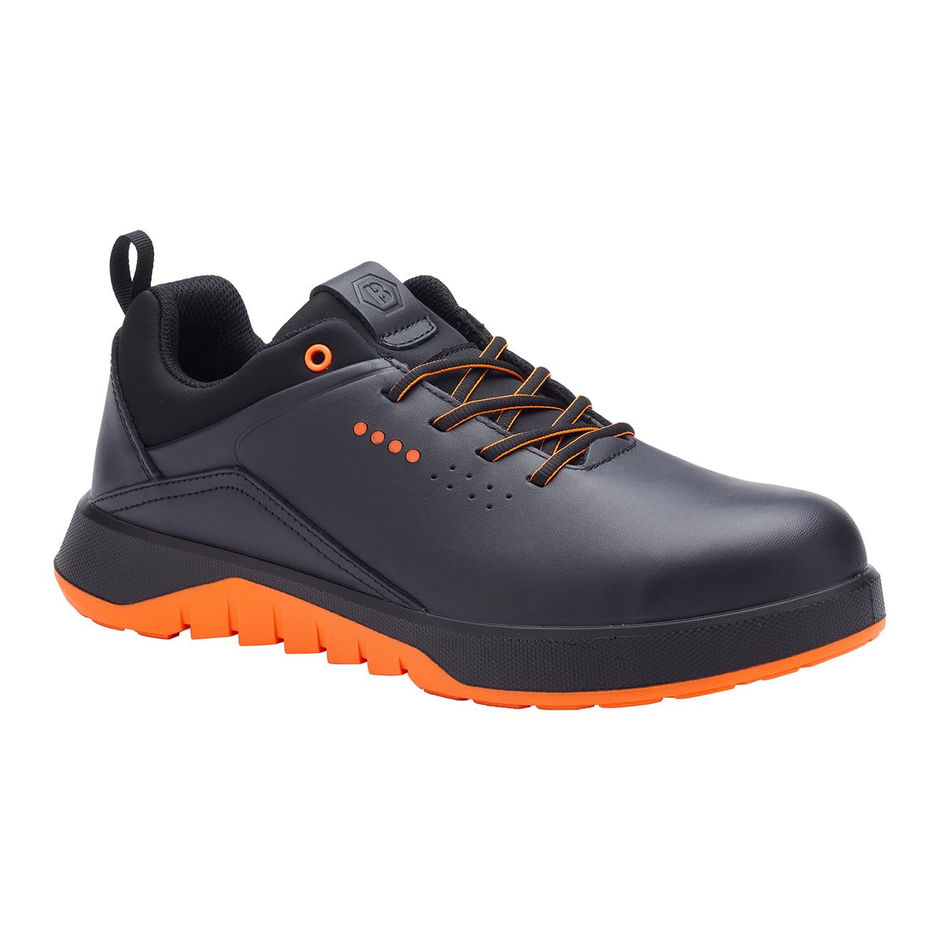 Blackrock Austin Orange Composite Safety Shoes, Non-Metallic Toe Cap, Water Resistant Leather, Heat-Resistant Rubber Sole, Composite Work Boots, Metal-Free, Mens Womens Unisex Ladies, Size 13 / EU 48