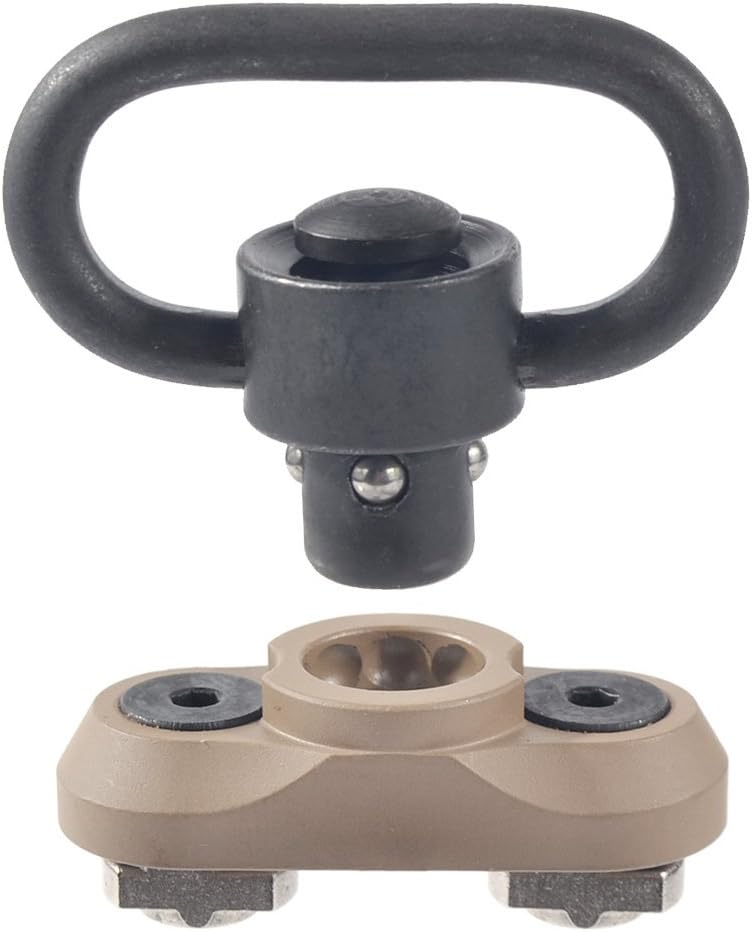 JIALITTE Mount Standard QD Swivel 1.25 Inch Adapter for Mlok Rail System (Sand)