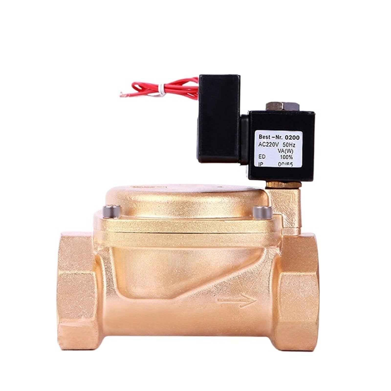 Électrovanne laiton 2" normalement fermée 220V avec joint EPDM pour contrôle haute pression