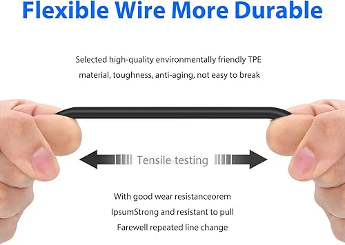 Miniatura 4 de Cable de carga USB C de repuesto para auriculares Marshall Stockwell II, Marshall Emberton ii, Marshall Major IV, Motif, Minor III, modo II, Zamkol