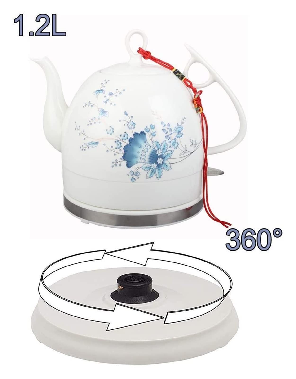 Hervidor eléctrico de café de preparación rápida, hervidor de agua con silbato, autoapagado, autoprotección en seco antiquemaduras, termo de temperatura constante The New