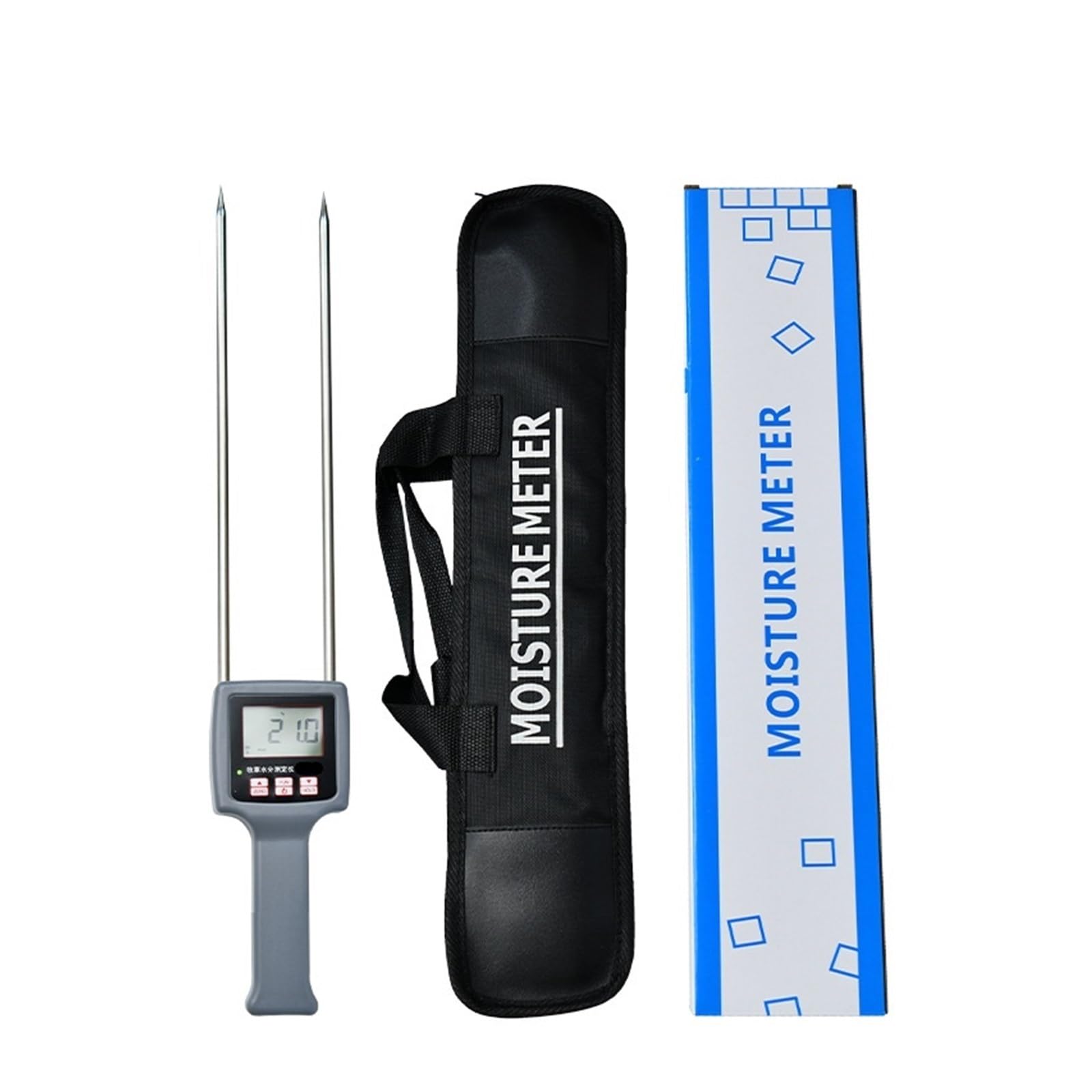 Misuratore di umidità, Misuratore di umidità rapido portatile for foraggio, rilevatore di umidità rapido for paglia, termometro per piante in vaso, giardino