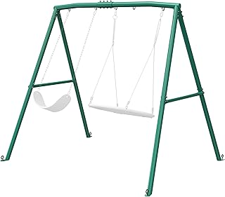 Trekassy 440lbs Swing Stand Frame, Heavy Duty Metal Swing Set Frame with Ground Stakes for Kids, Adults, Outdoor, Fits for Most Swings