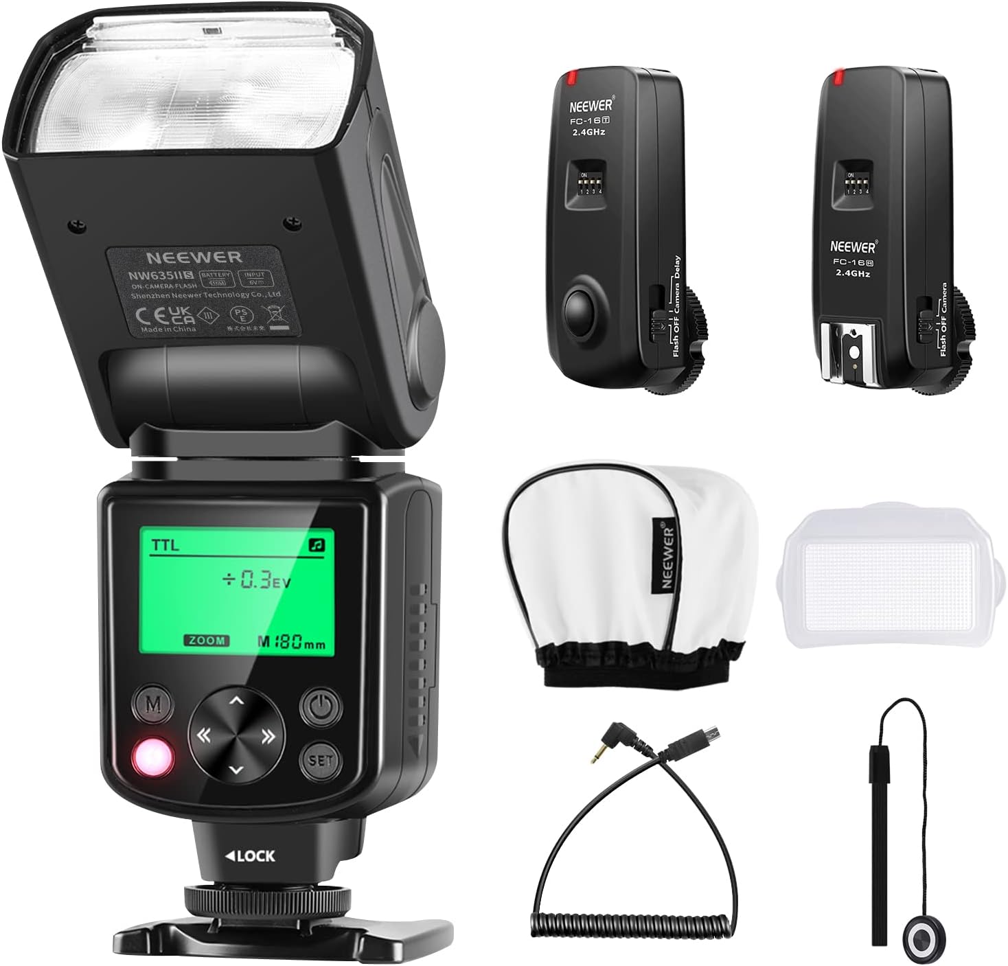 NEEWER Upgraded NW635IIS TTL Camera Flash Speedlite with