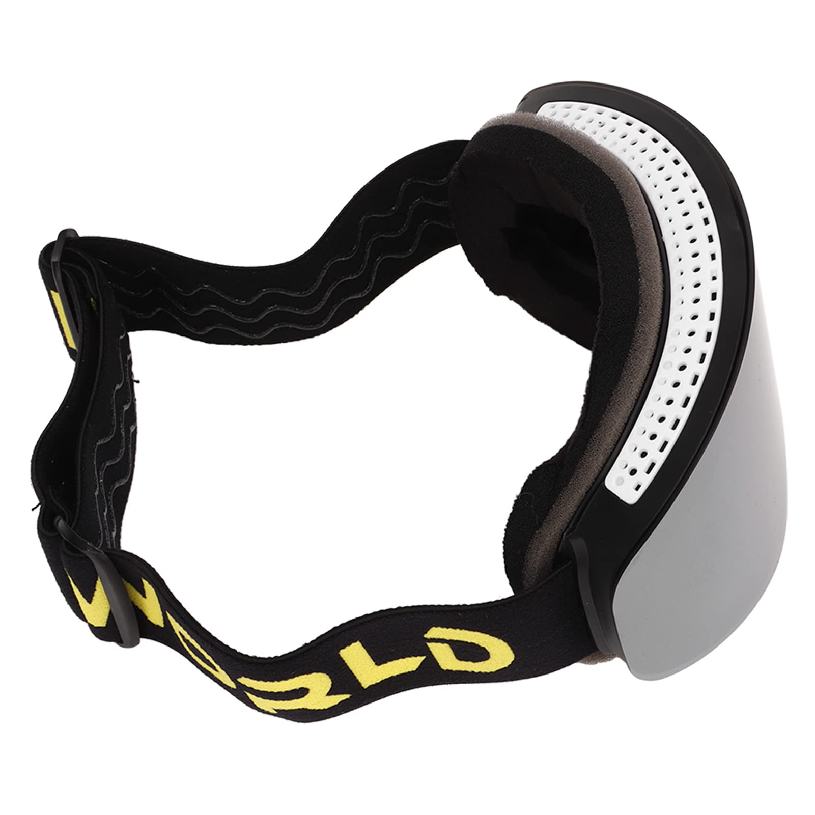 Skibrille, atmungsaktive Ersatzgläser, Antibeschlagbeschichtung, Skibrille, verstellbares Skating-Kopfband (Silberne Linse)