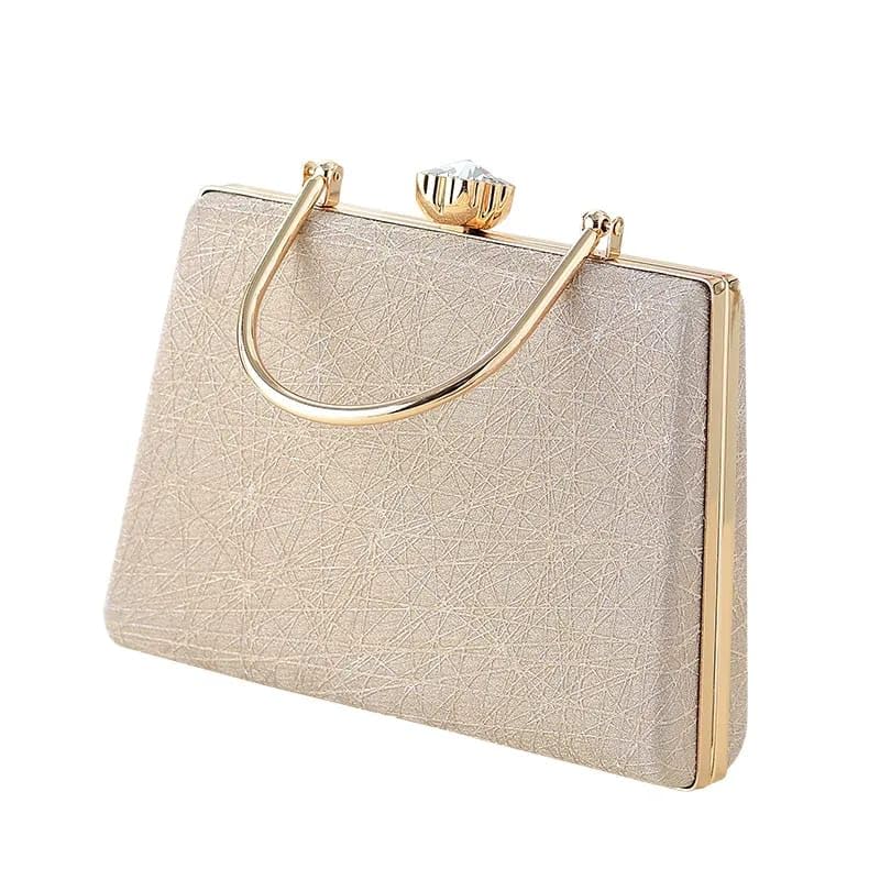 Youth Enterprises Party Clutch | Women's Clutch | Evening Wedding Party Bridal Handbag | Women's Diamond Studded Floral Pattern Handbags | Handicraft Beautiful Bling Box Womens Purse.-image-0