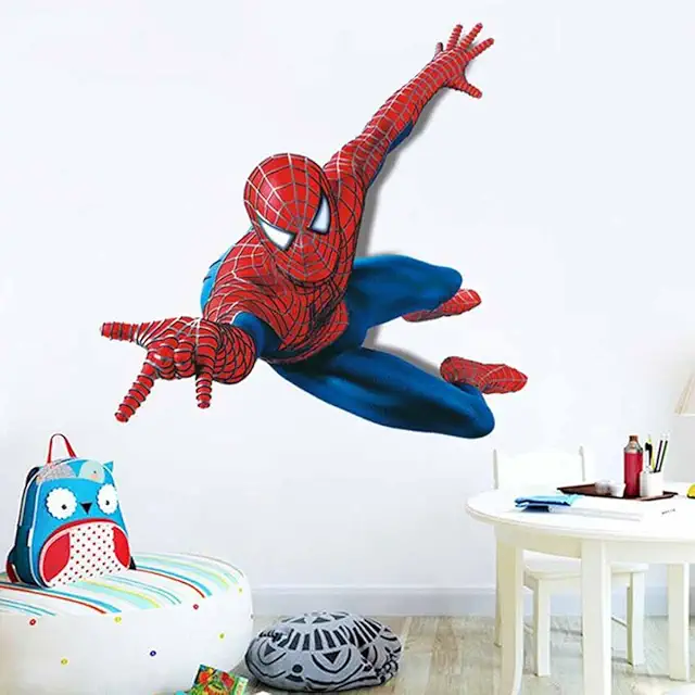Autocollant mural Spider-Man amovible pour chambre et salon - Décoration facile