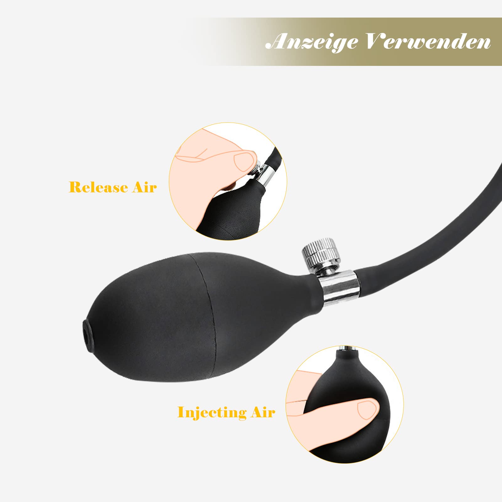 BDSMAGE Bâillon Gonflable Réglable en Silicone, SM Jouet Sexuel Bâillon Gonflable Imperméable for Hommes Femmes Couple