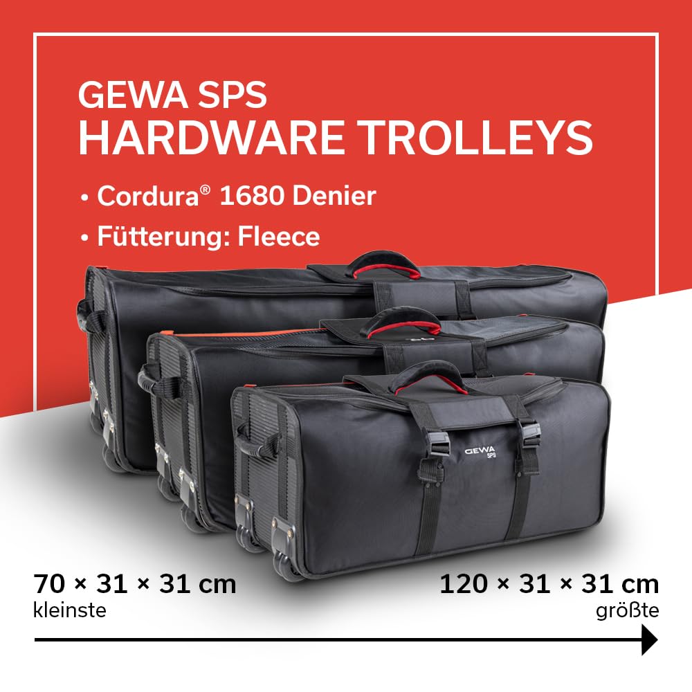 Gewa, Trolley pour Hardware SPS, 95x31x31 cm
