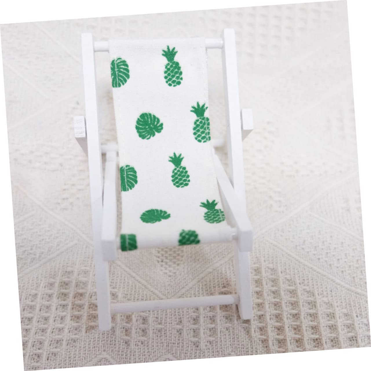 Toyvian 2pièces Mini Chaise De Plage Décorative Micro-Chaise Pliante Mini-Ornement De Jardin Décoration De Bureau Accessoire pour Maison Miniature