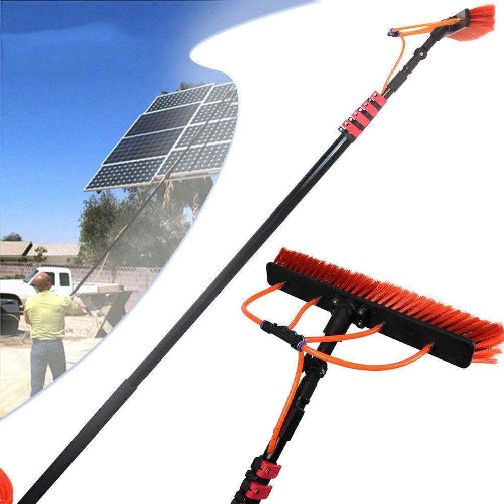 Équipement de nettoyage de panneaux photovoltaïques et baies vitrées pour maison et camion