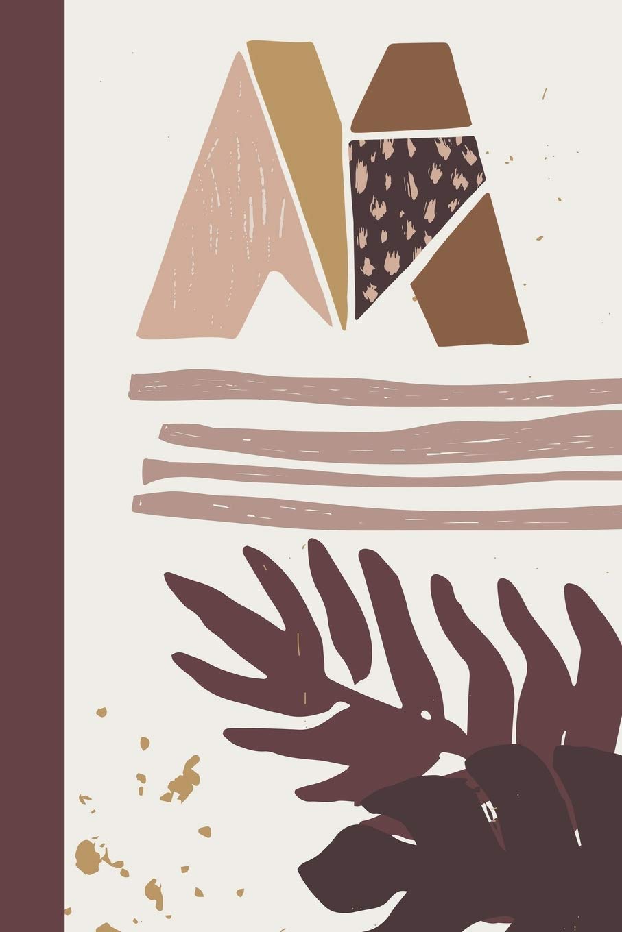 M: Initial M Monogram Notebook Journal Gift African Savannah inspired