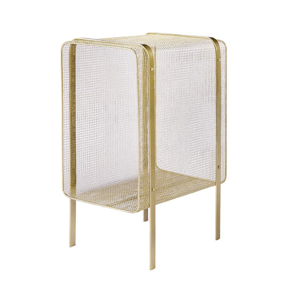 Étagère de rangement dorée en fer forgé table basse de salon de style moderne 25x35x55cm