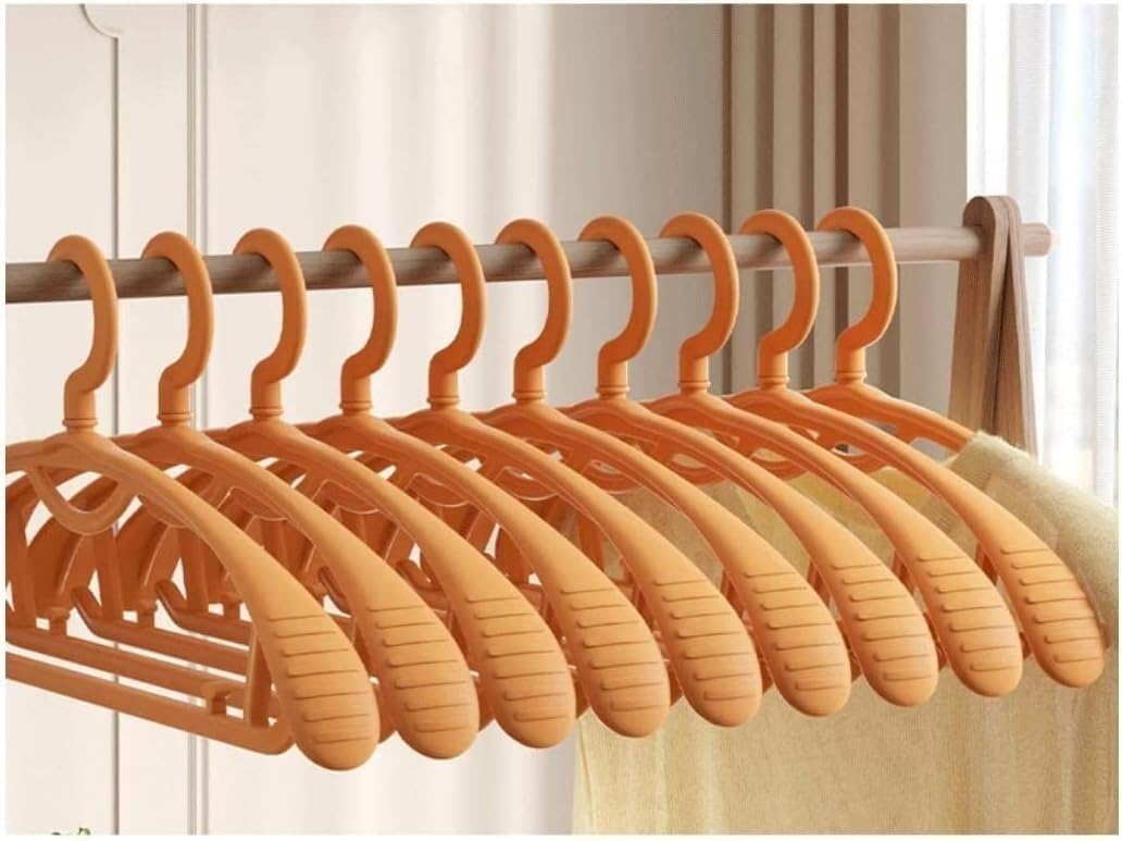 HCZKIUJY Hangers 10 Pack Clothes Hanger Non-slip Plastic Coat Hangers For Daily Use Wardrobe Organiser hangers for clothes non slip