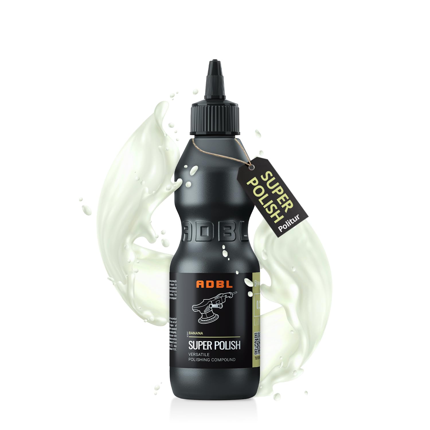 ADBL Super Polish (200 ml) - politura do precyzyjnej korekcji lakieru - usuwa zadrapania do P2000, hologramy i utlenianie – na bazie wody, bez silikonów lub wypełniaczy, Medium Cut