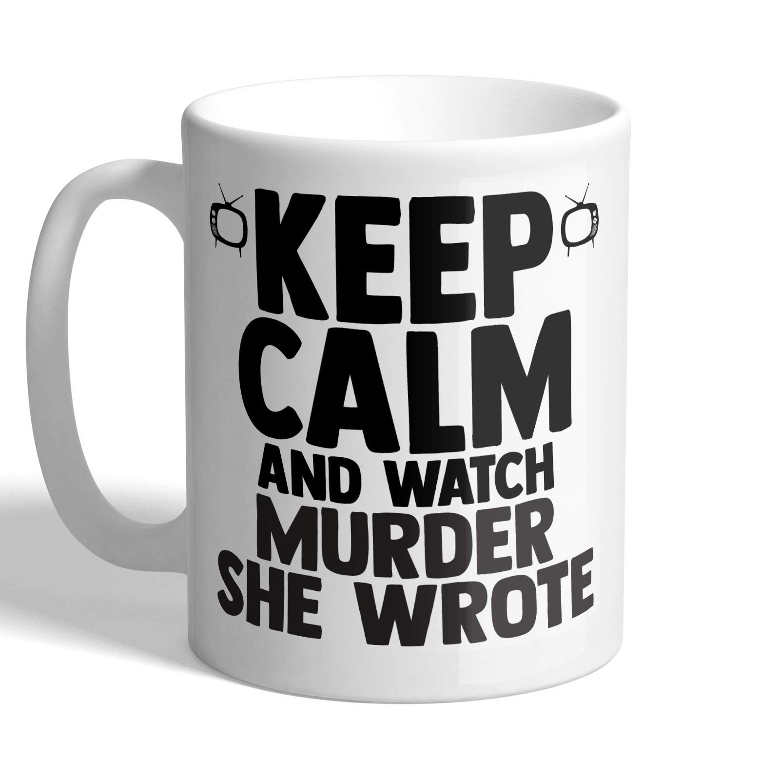 I Love Mugs Ltd White I Love Mugs - Keep Calm And Watch Murder She Wrote - Mug, Ceramic, 11Fl.oz.