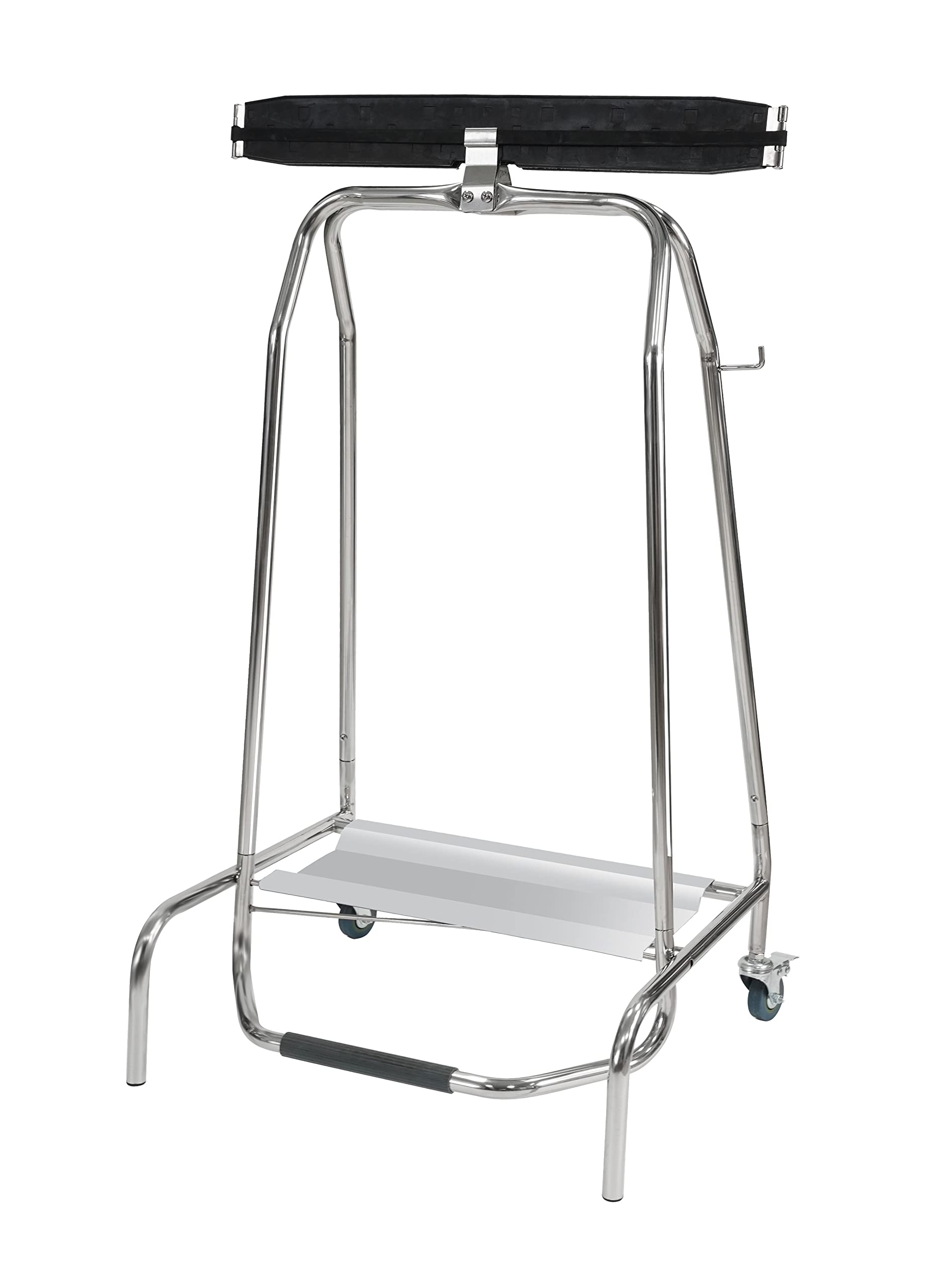 METRO Professional Soporte para bolsas de basura, acero inoxidable, 59 x 43,5 x 97 cm, color plateado y negro