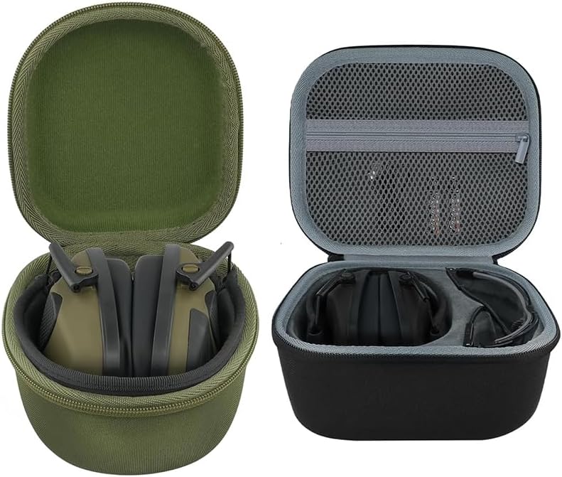 co2CREA Hard Protection Earmuffs Case + Shooting Glasses Case with Form-Fit Insert for PROHEAR 066/016/030/036
