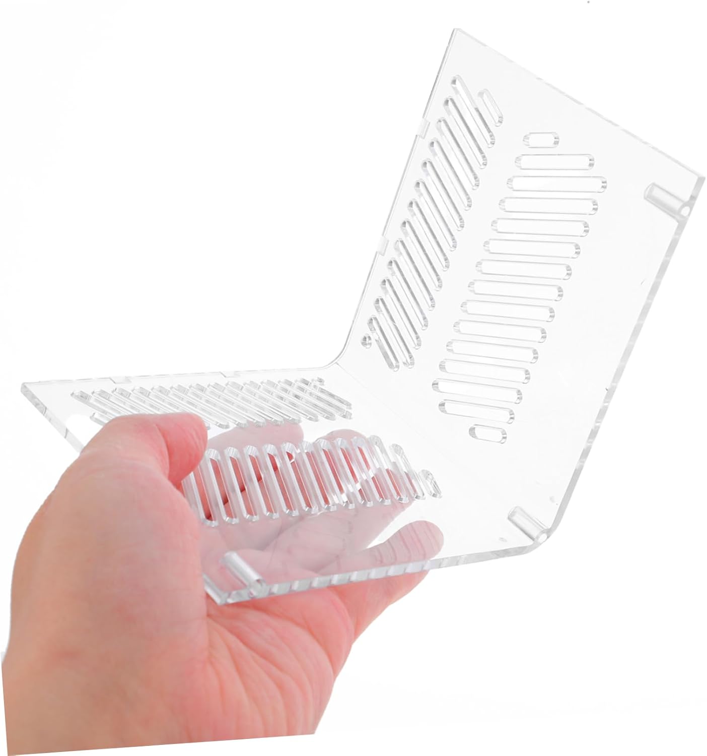 Aquarium Acrylic Grid Divider for Fish Tanks Sand Isolation Plate Dual Hole Design for Pump Management Maintains Clean Environment and Protects Equipment