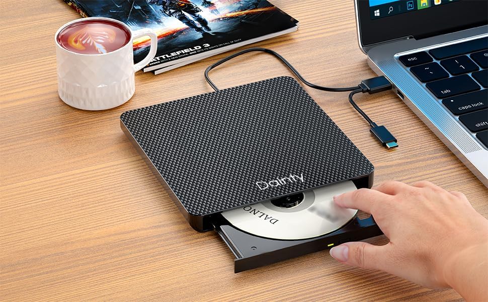 Miniatura 4 de Unidad Blu ray externa Reproductor de DVDBD LecturaEscritura Unidades Blu-ray externas portátiles USB 3.0 y Tipo-C Unidad de DVD externa 3D